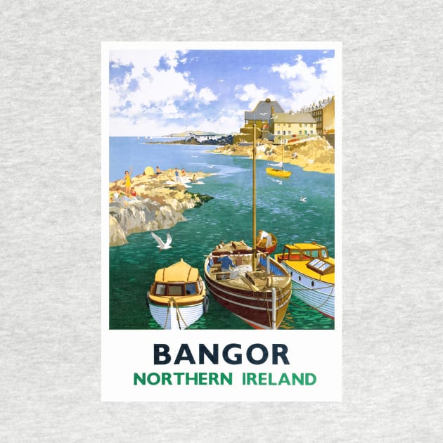 Vintage Travel Poster Ireland Bangor Northern Ireland by vintagetreasure